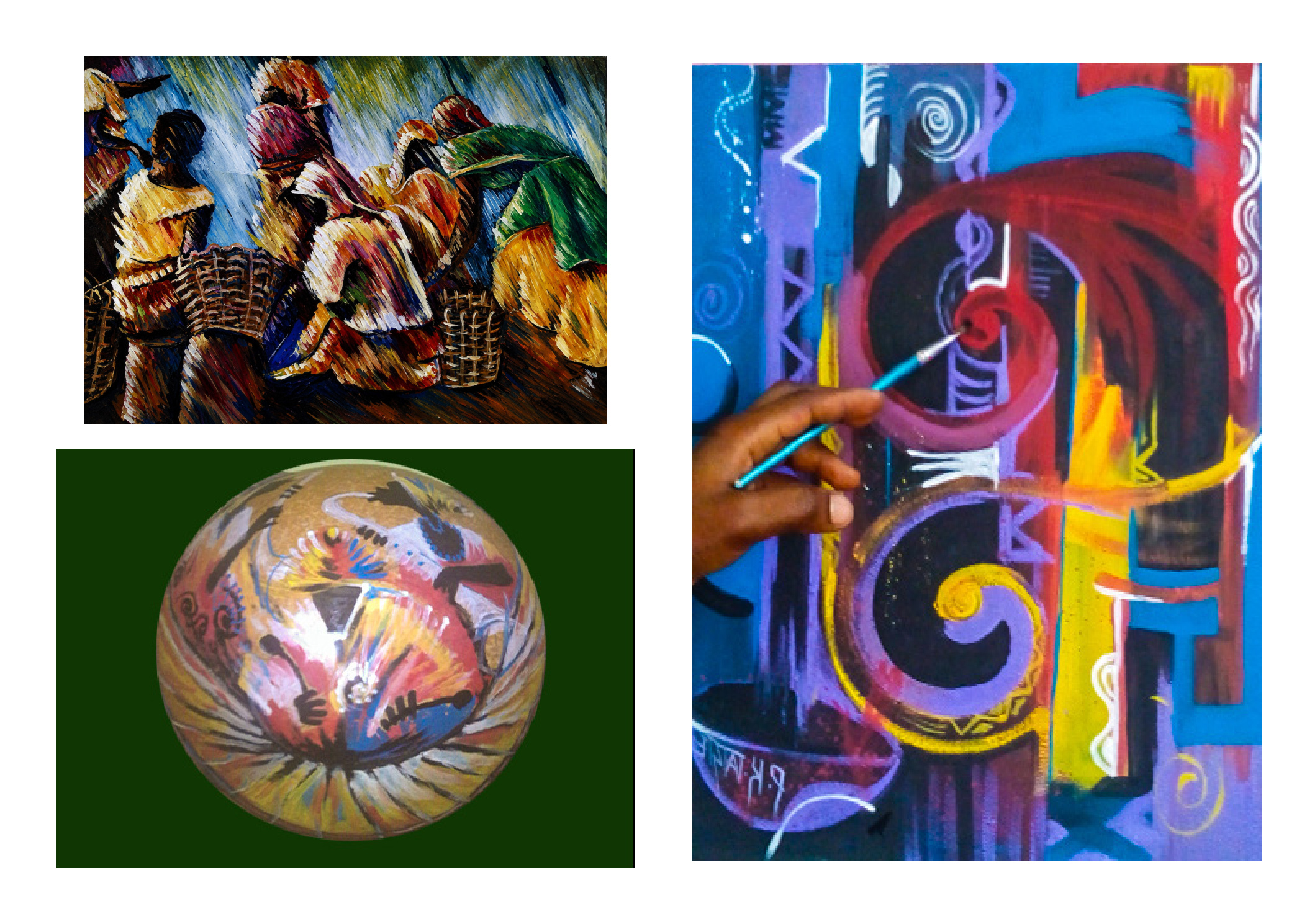 Mixed media and abstract painting