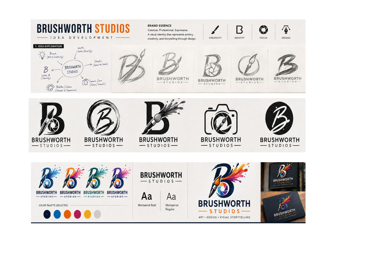 Brushworth Studios branding